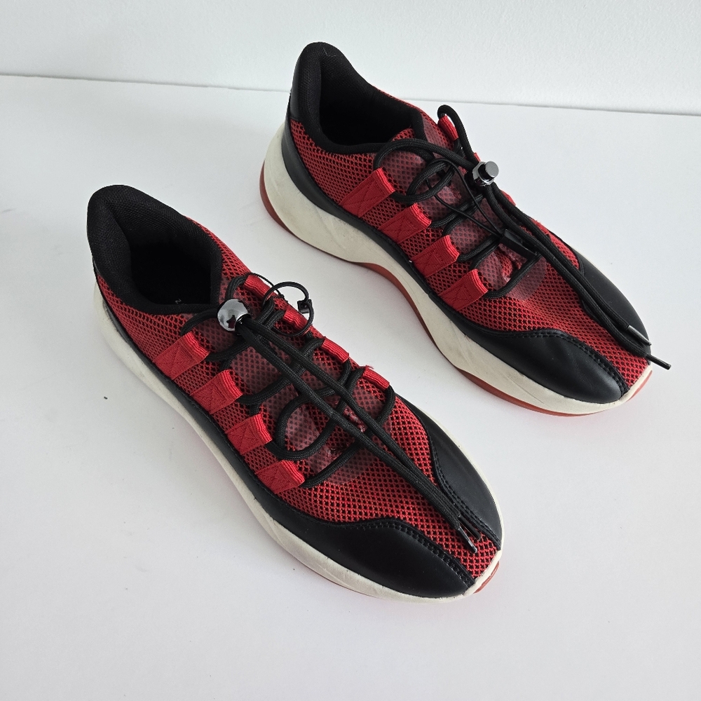 Zara Red and Black Sneakers Size 39